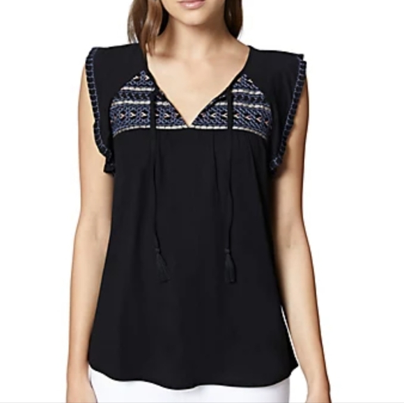 NWT SANCTUARY - Boho Knit Embroidered Top - Picture 4 of 4